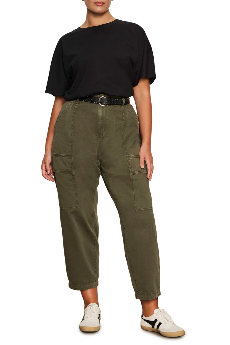Boyfriend Ankle Utility Pants, Alternate, color, KALAMATA