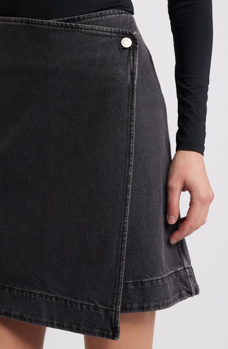 COS Denim Wrap Miniskirt, Alternate, color, 