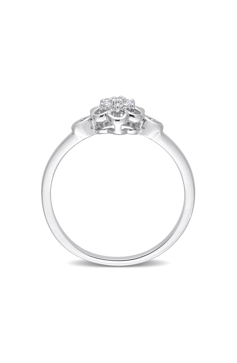 DELMAR Floral Diamond Ring - 0.08ct., Alternate, color, Silver