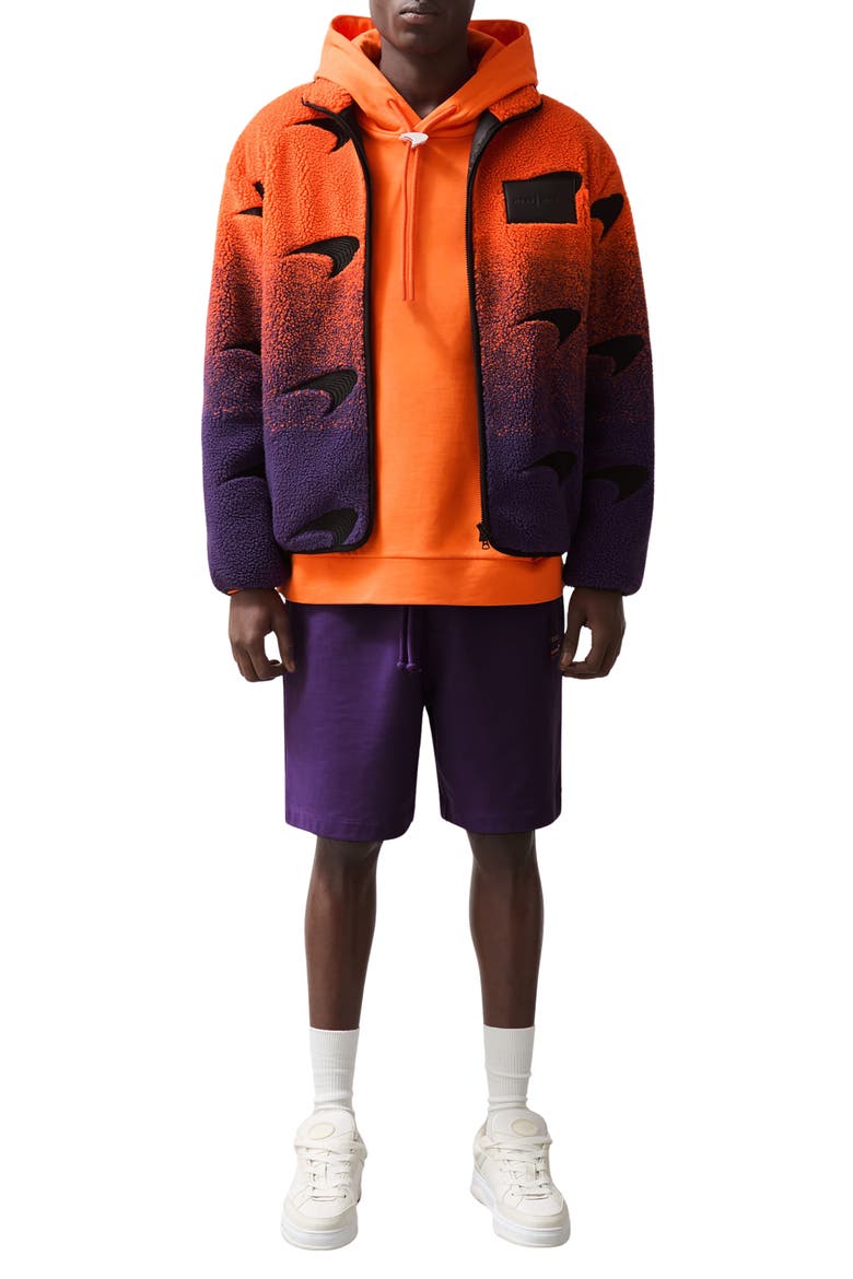 x McLaren Drift Ombré Fleece Jacket, Alternate, color, PAPAYA ORANGE/ P