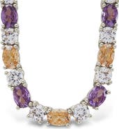 Sterling Forever Ophelia Tennis Necklace