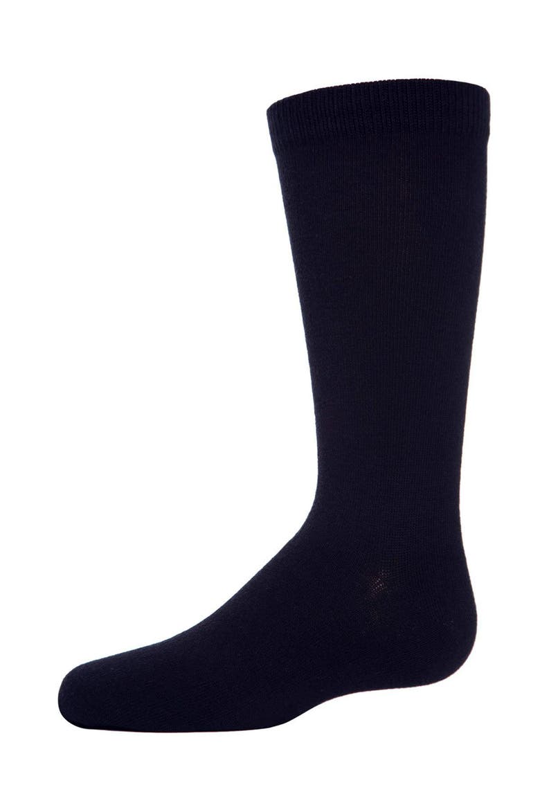 Boys' 3 Pair Pack Flat Crew Socks, Alternate, color, Navy