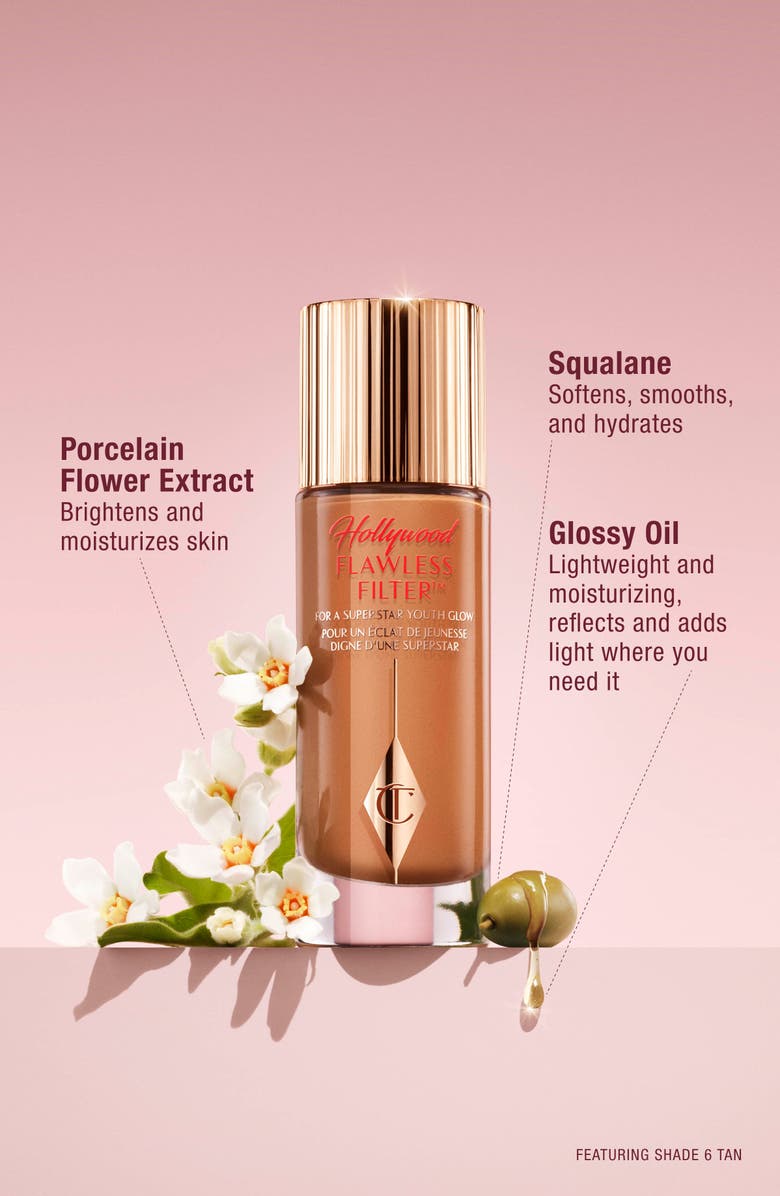 Charlotte Tilbury Hollywood Flawless Filter Primer & Highlighter, Alternate, color, 6.5 Dark Tan