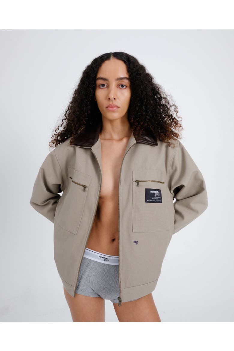 Work Jacket, Main, color, GREY CANVAS