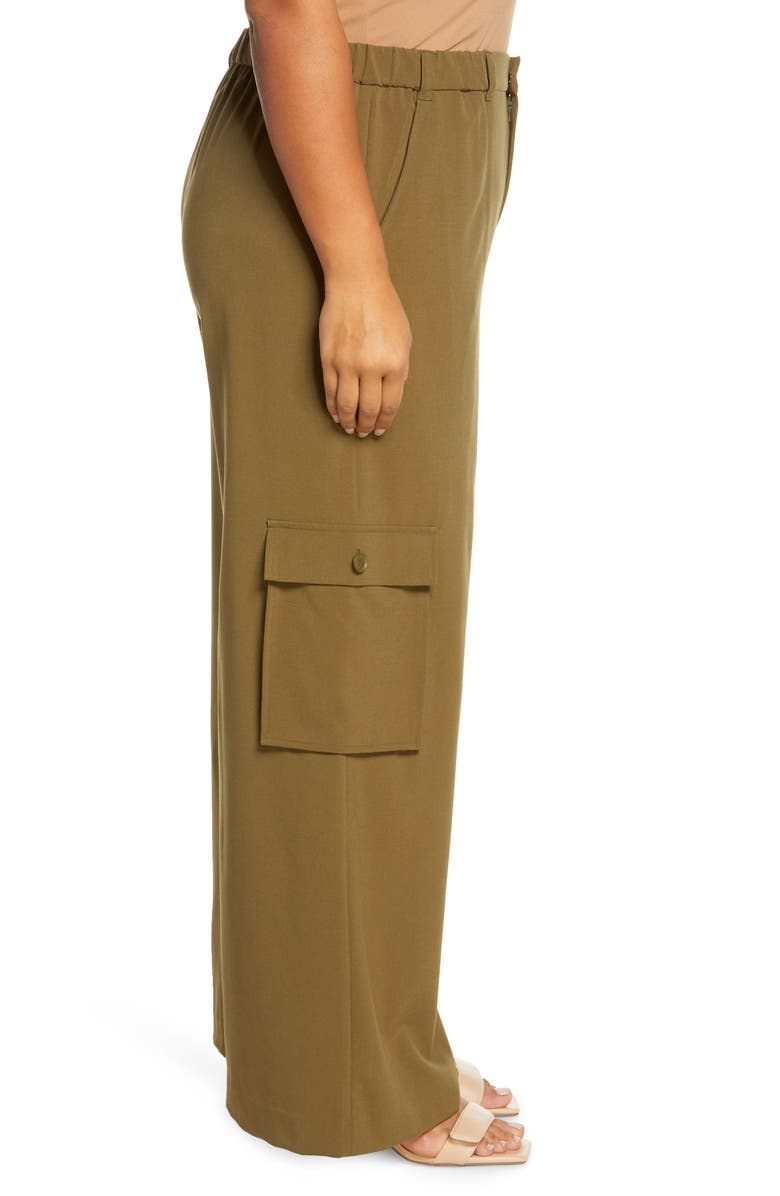 Open Edit Cargo Wide Leg Pants, Alternate, color, 