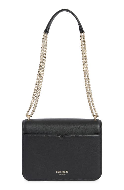 Kate Spade New York Locket Small Grain Leather Shoulder Bag In Black