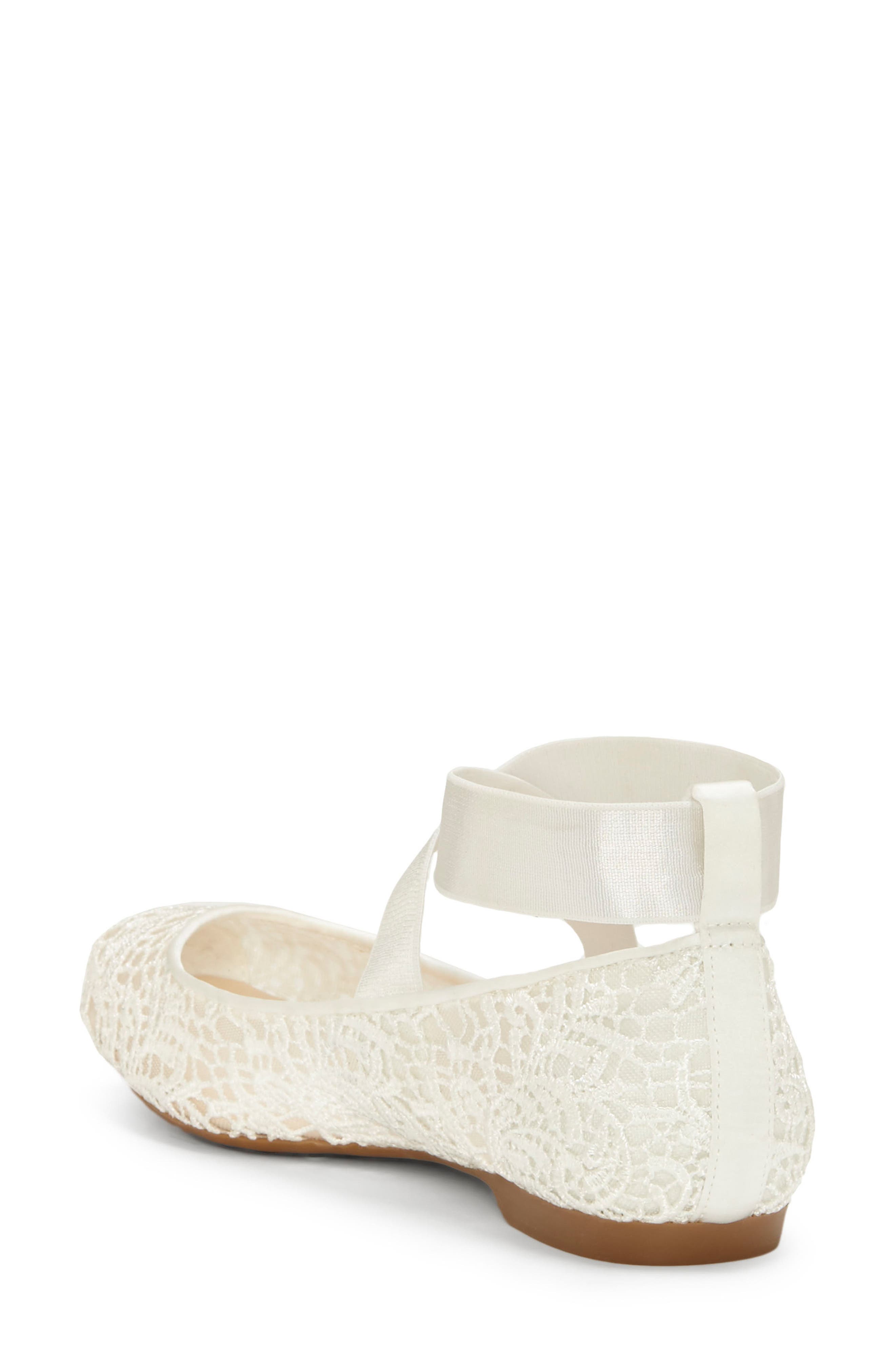 Maggda Cross Strap Flat, Alternate, color, WHITE