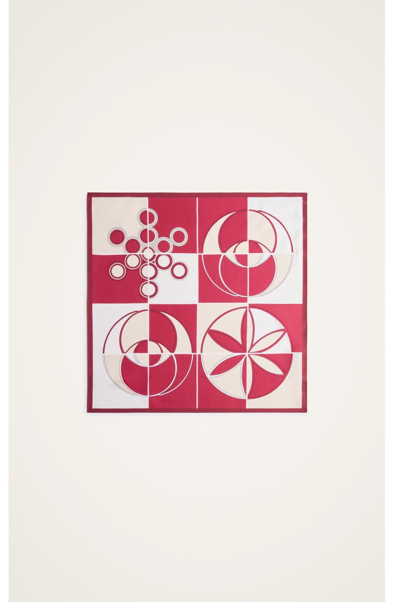 La DoubleJ Mini Foulard 45X45, Alternate, color, Eclipse Bordeaux