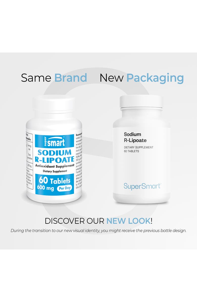 SuperSmart Sodium R-Lipoate 600mg, Alternate, color, 