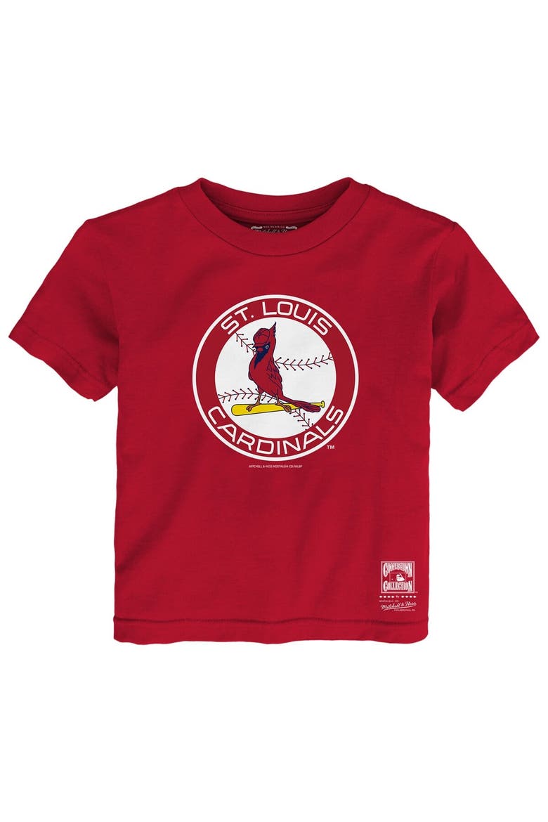 Toddler Mitchell & Ness  Red St. Louis Cardinals Retro Logo T-Shirt, Main, color, Red