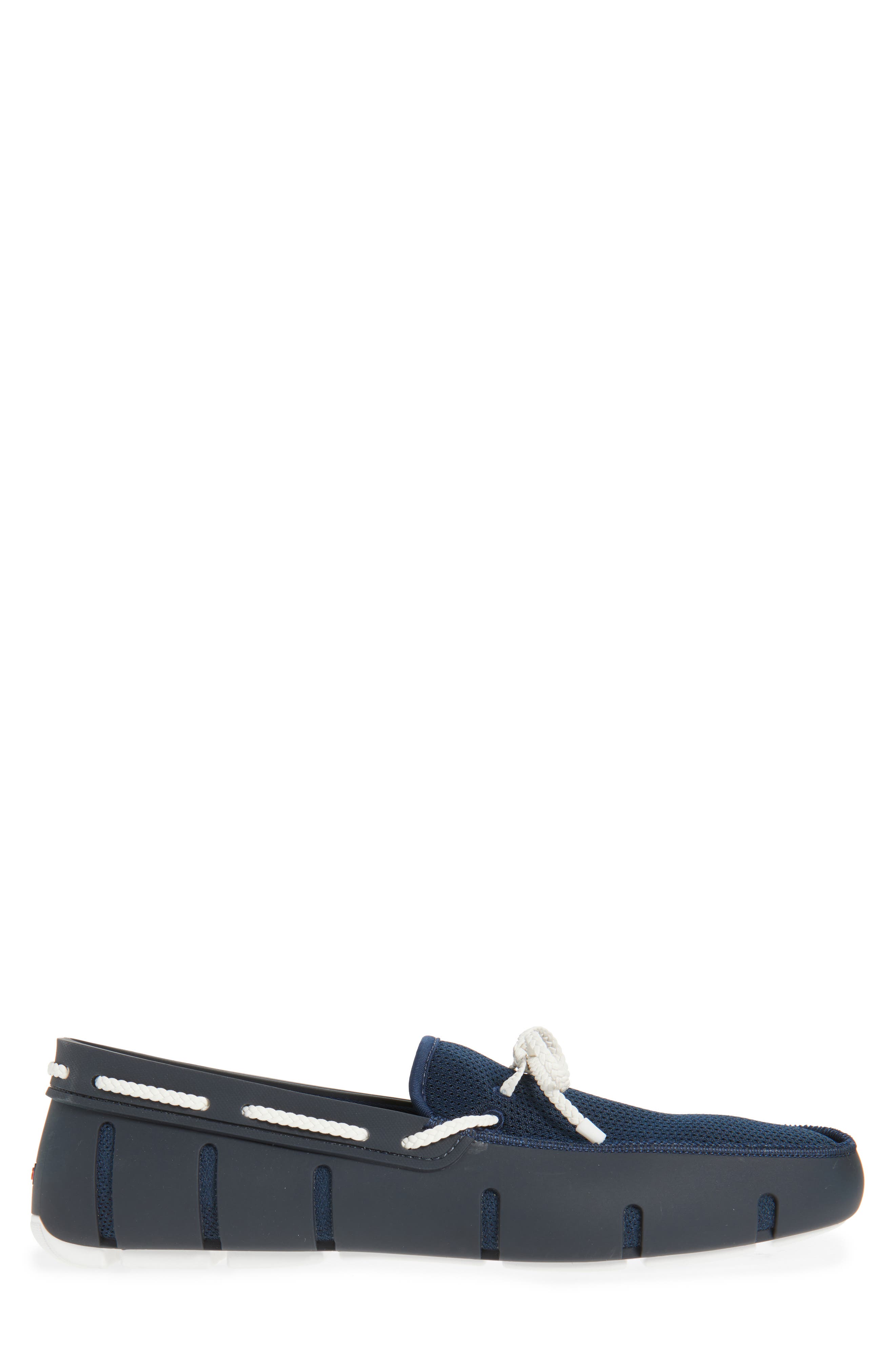 Braided Lace Loafer, Alternate, color, NAVY/ WHITE