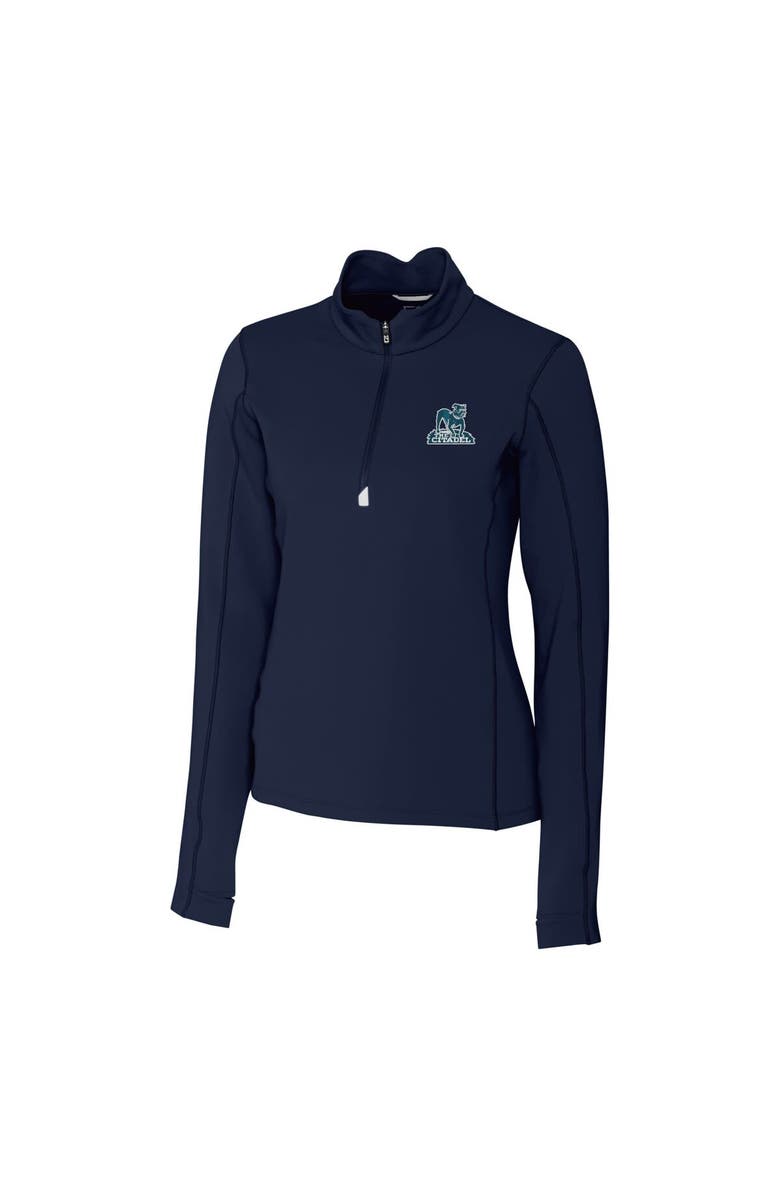 Cutter & Buck Women's Cutter & Buck Navy Citadel Bulldogs Vault DryTec Traverse Stretch Quarter-Zip Top, Alternate, color, 