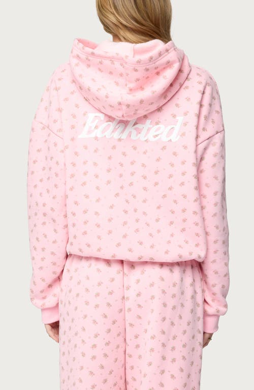 Edikted Flower Power Hoodie In Pink