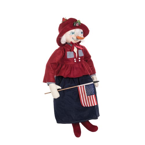 Gallerie Ii Pennie Snow Girl Joe Spencer Gathered Traditions Christmas Art Doll Figure In Multi