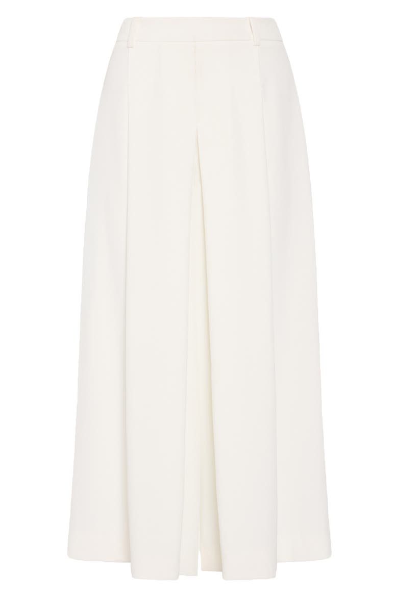 Layla Pleated Culottes, Alternate, color, WHITE