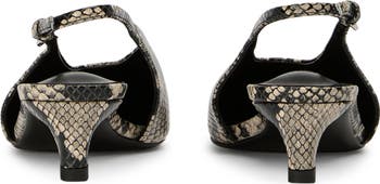 Charlie Slingback Pointed Toe Kitten Heel Pump