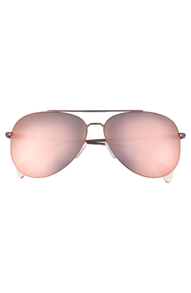 Seafolly Hiva Oa 58mm Aviator Sunglasses, Alternate, color,