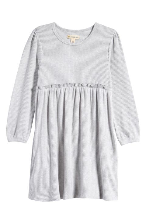 Kid's Ruffle Long Sleeve Dress (Little Kid & Big Kid)