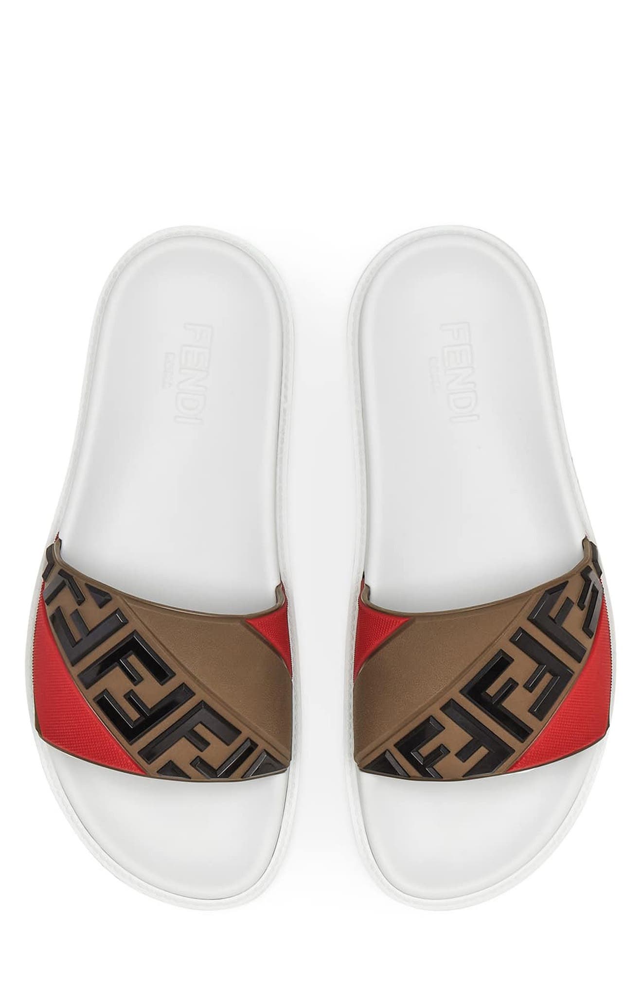 Fendi Logo Sport Slide, Alternate, color, 