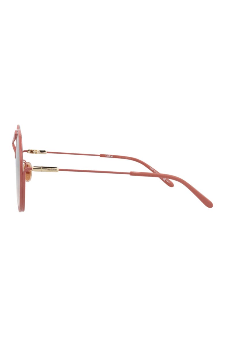 58mm Round Sunglasses, Alternate, color, PINK PINK BROWN