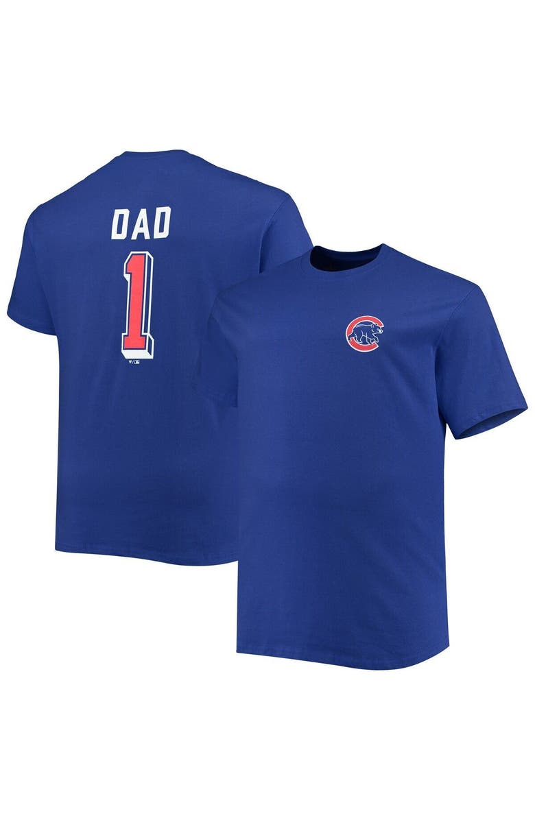 PROFILE Men's Royal Chicago Cubs Big & Tall Father's Day #1 Dad T-Shirt, Main, color, 