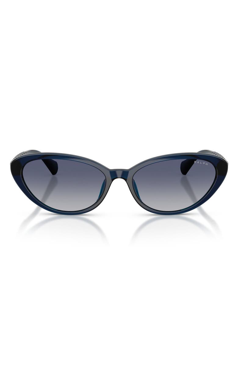 Ralph Lauren 56mm Butterfly Sunglasses, Main, color, Dark Transparent Blue