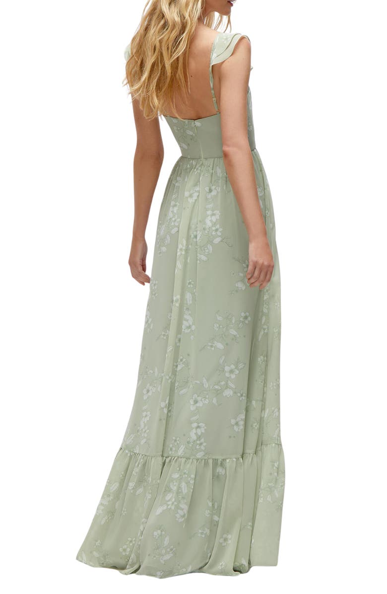 Dessy Collection Bustier Maxi Dress, Alternate, color, Vintage Primrose Sage