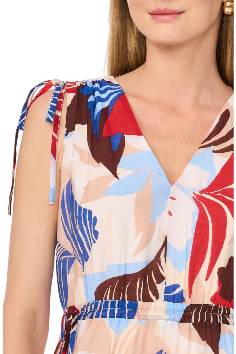 Print Sleeveless Maxi Dress, Alternate, color, AIRY BLUE