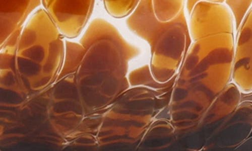 Vietri Hibiscus Glass Tortoiseshell Bud Vase In Brown