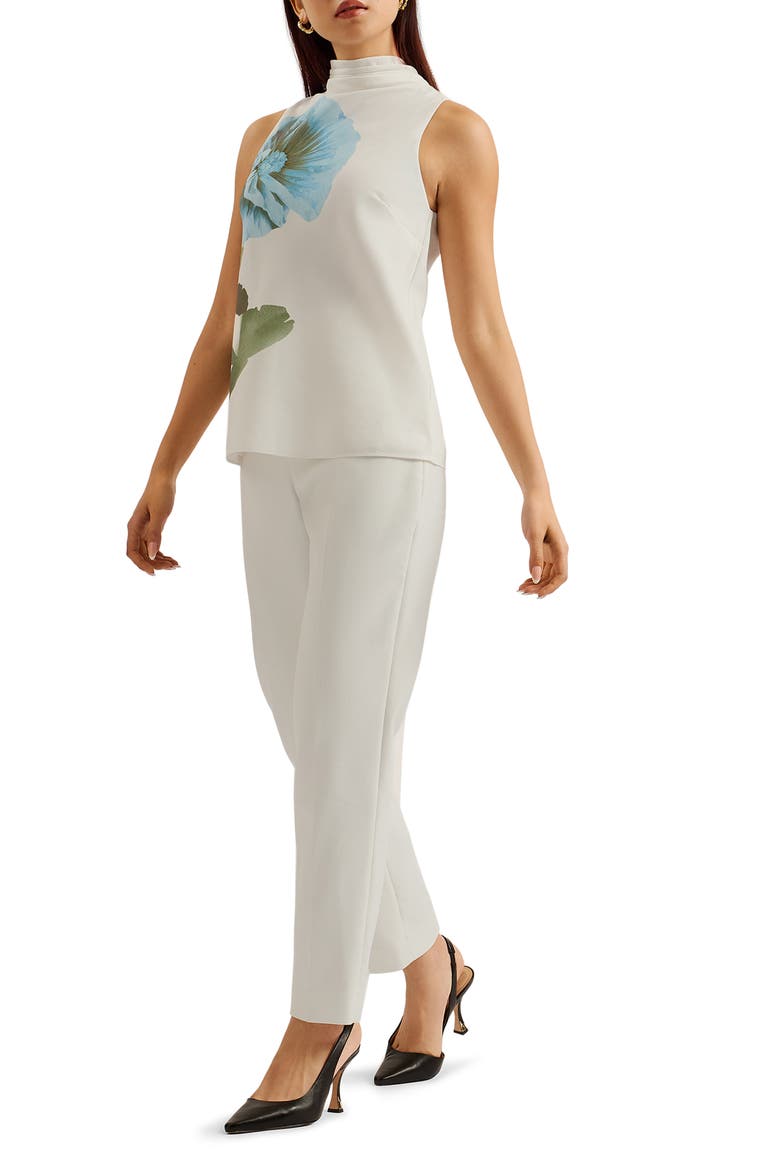 Setsuko Floral Sleeveless Top, Alternate, color, WHITE