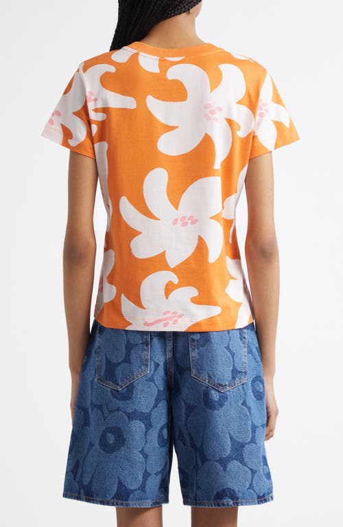 Marimekko Heleys Villinarsissi T-shirt In Orange