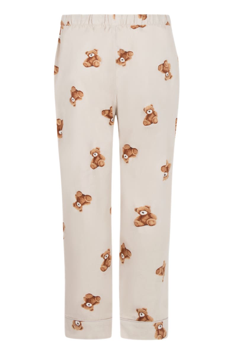 Hunkemöller Pant Flannel Straight Bear, Alternate, color, Grey