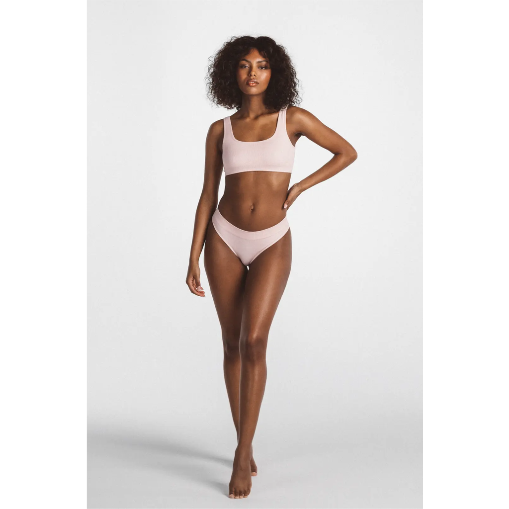 Ldma High Sculpt Bra Rib In Studio Pink