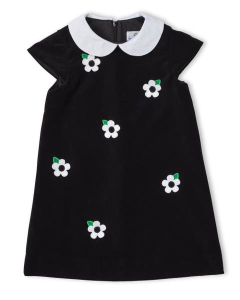 Velvet Dress With Flowers ( Toddler, Little Kid, Big Kid)