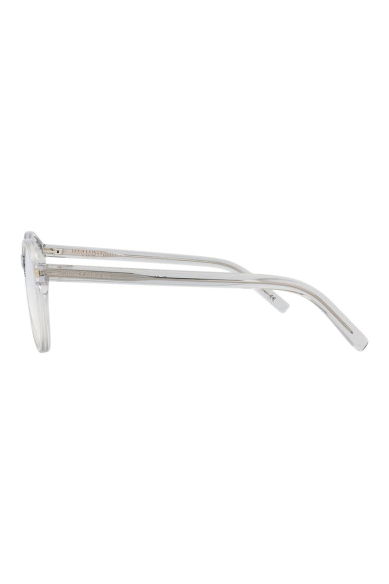 SL521 50mm Round Optical Glasses, Alternate, color, GREY GREY TRANSPARENT