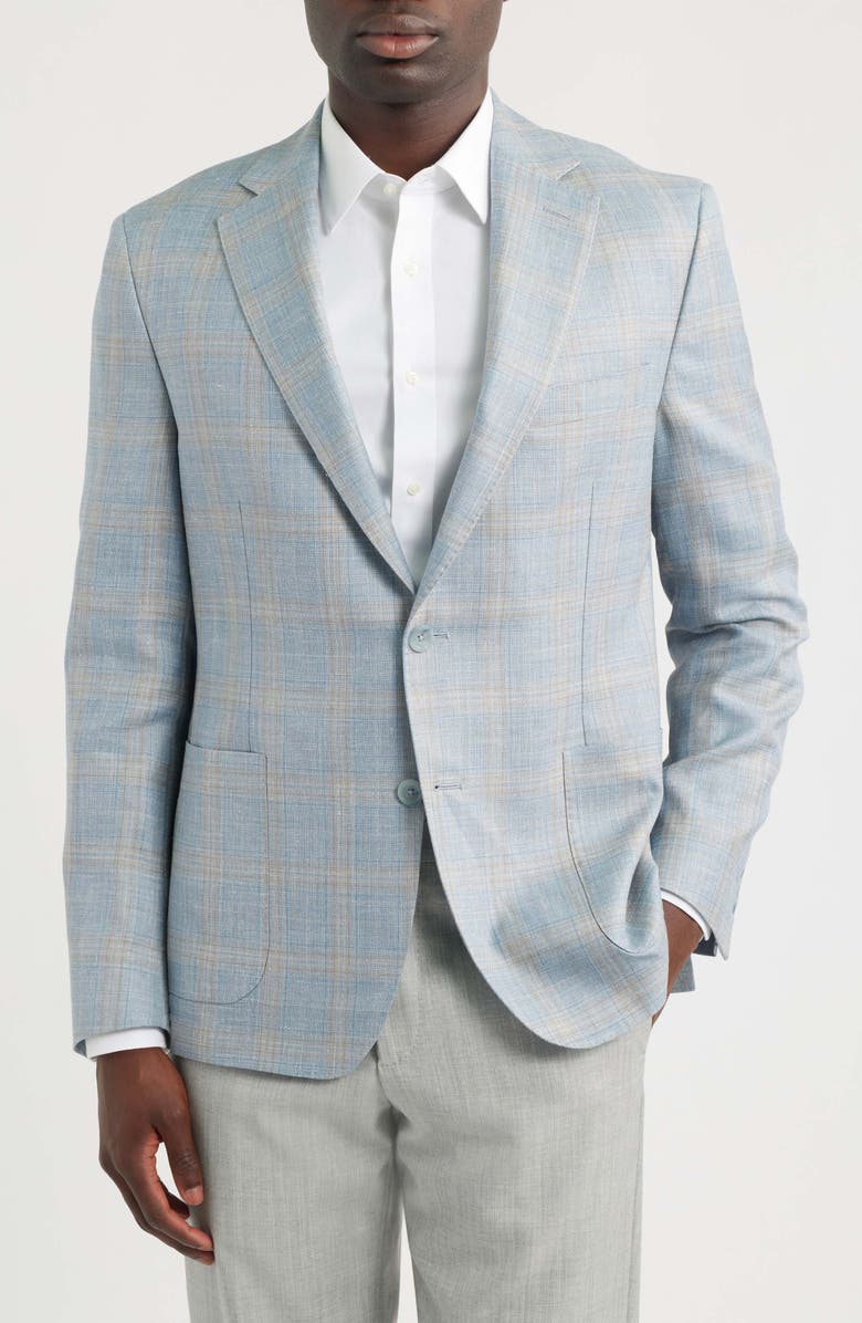 Vince Relaxed Fit Icon Linen, Wool & Silk Sport Coat, Alternate, color, Light Blue