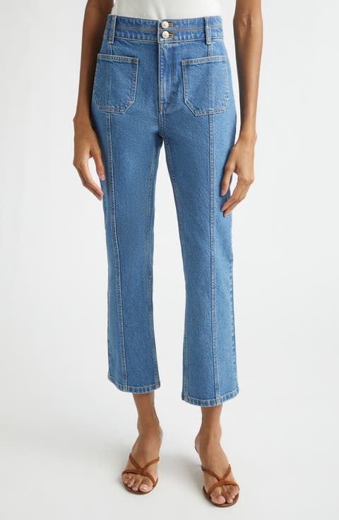 Dorothea Patch Pocket Crop Jeans (Horizon)