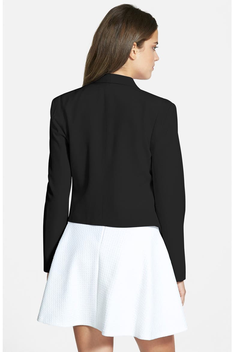 'Becky' Silk Blazer, Alternate, color, BLACK