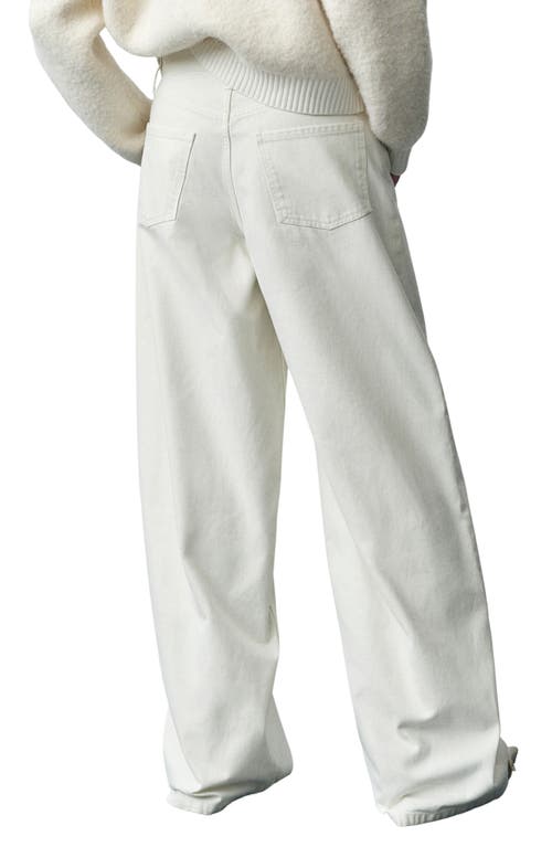 Mango Hunter Wide Leg Jeans In White