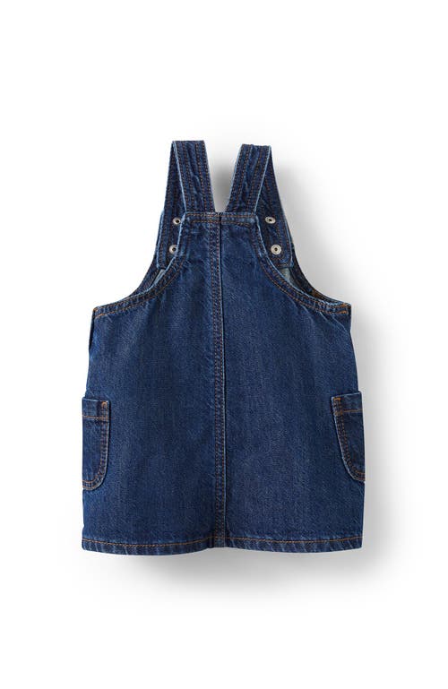 Cotton On Kids Paisley Pinafore Dress In Mid Blue Wash