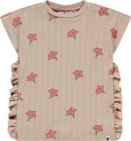Stains and Stories by Babyface Floral Print Pointelle Top