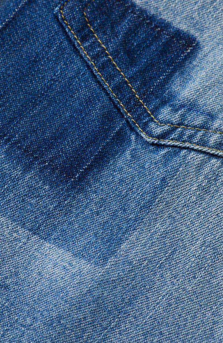 Scotch & Soda Kids' Patchwork Denim Overshirt, Alternate, color, Art From The Heart