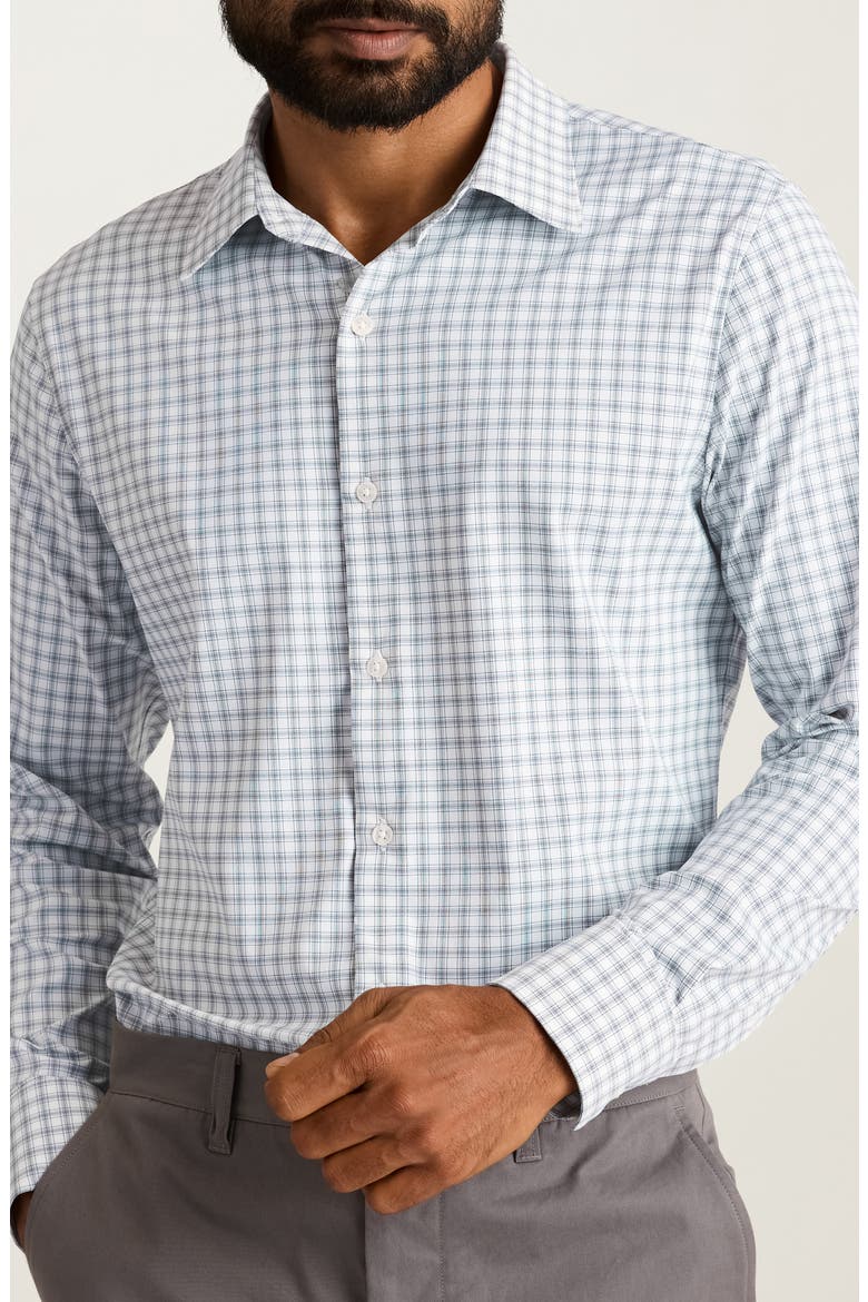 Tech Slim Fit Solid Button-Up Shirt, Main, color, TRUMAN PLAID C5
