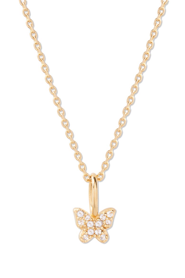 Adeline Butterfly Pendant Necklace, Main, color, GOLD