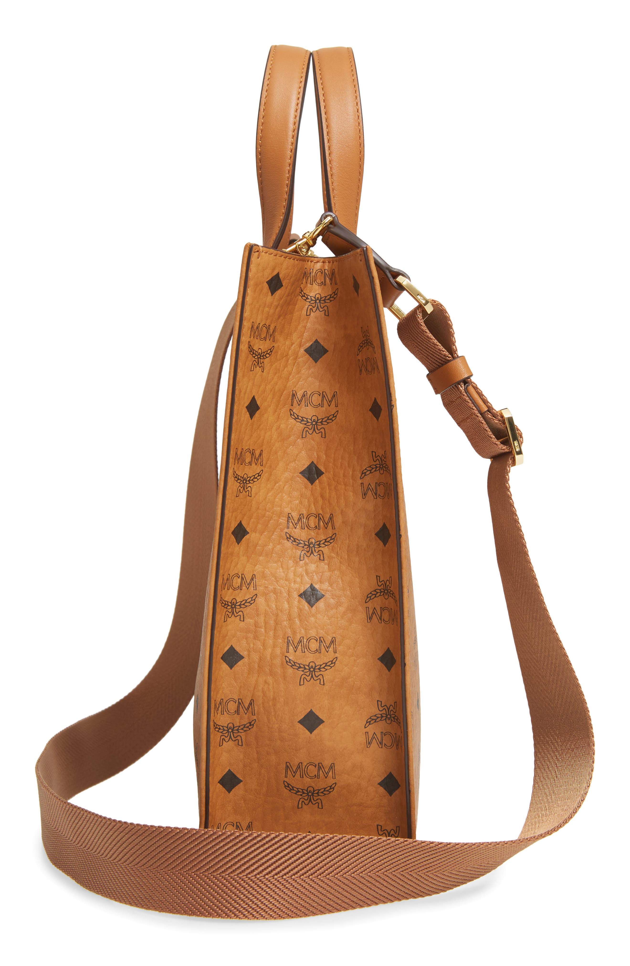 Small Klassik Visetos Tote, Alternate, color, COGNAC