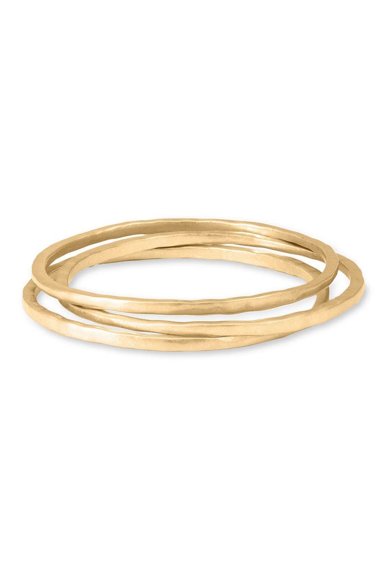 Lauren by Ralph Lauren Set of Three Freeform Bangles, Main, color, GOLD