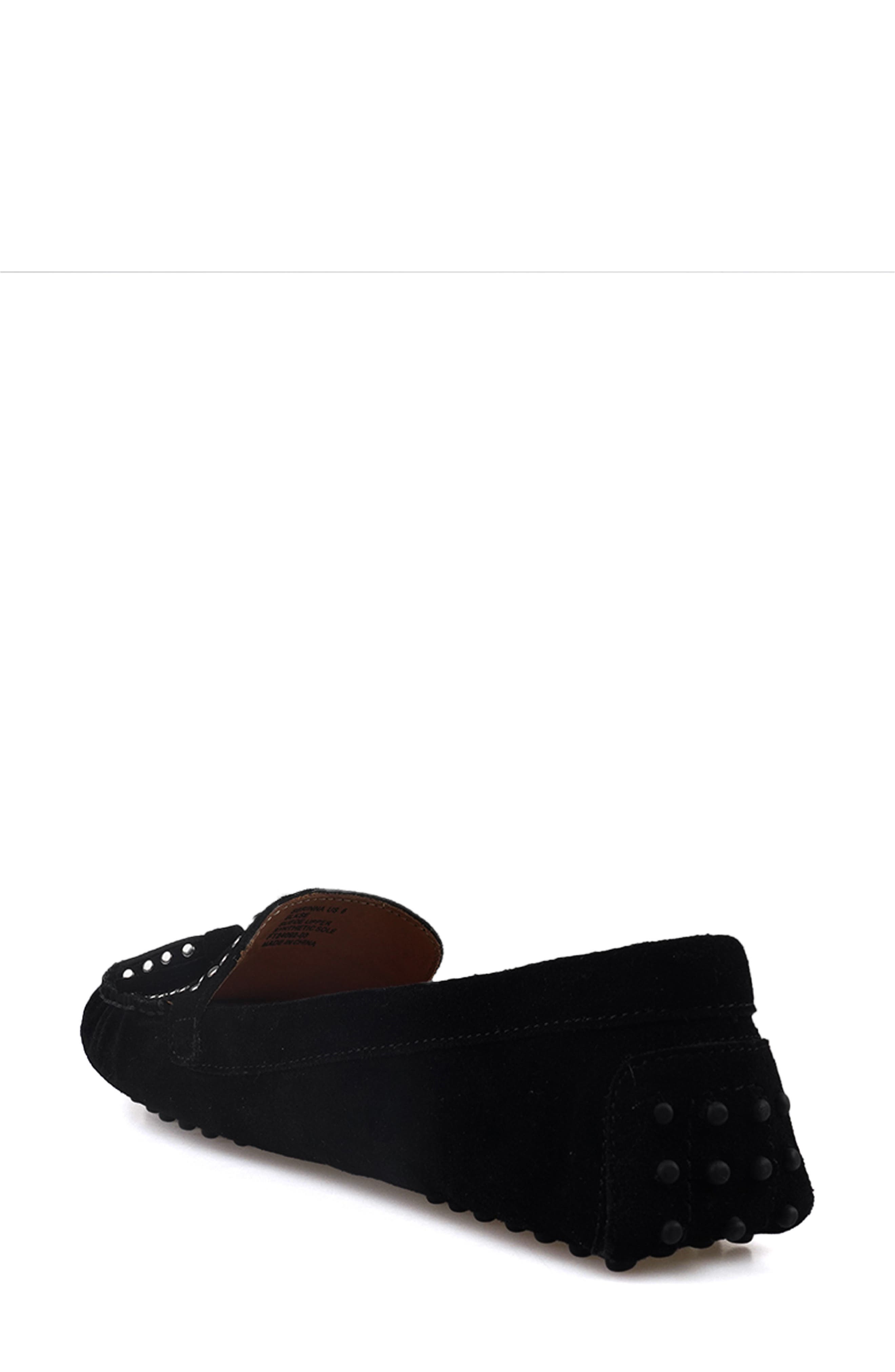 National Comfort Serinna Studded Tassel Driving Loafer, Alternate, color, Black Suede