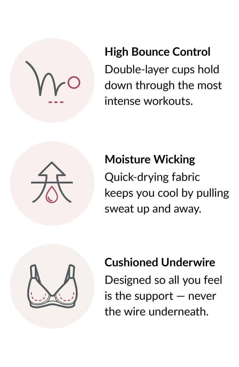 Montelle Intimates Glamorise The Cami Medium Support Wireless Sports Bra, Alternate, color, 