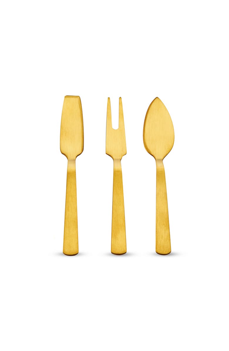 TWINE Cheese Knife in Gold Set of 3, Main, color, Gold