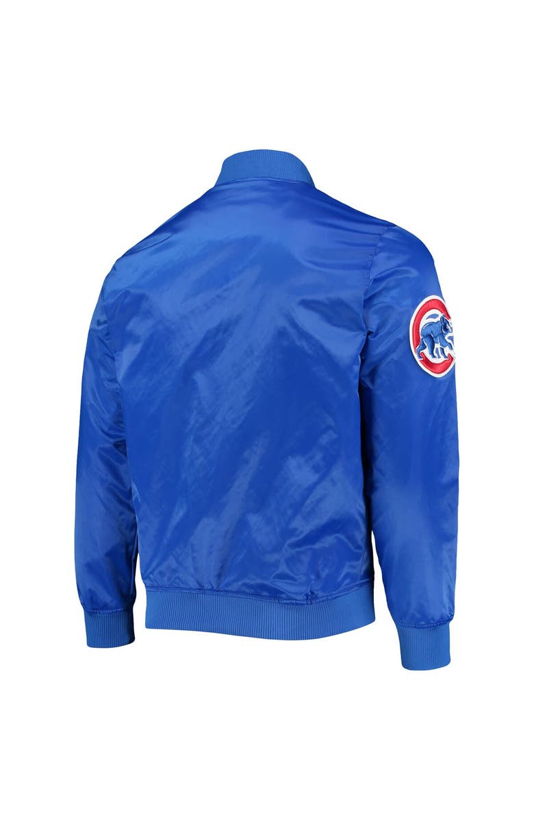 PRO STANDARD Men's Pro Standard Royal Chicago Cubs Wordmark Satin Full-Snap Jacket, Alternate, color, Royal